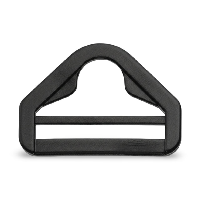 Black Acetal Open 6-Angle Double Bar Webbing Ring Image 1
