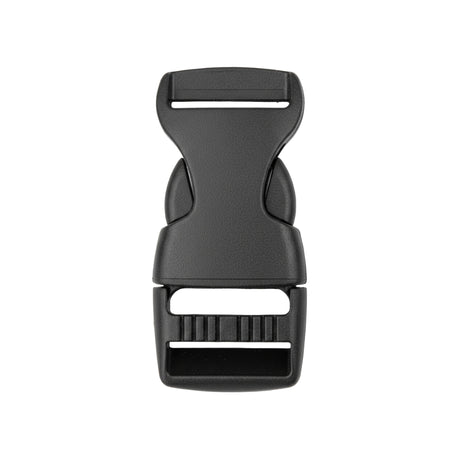 Black Euro-Style Camber Single Adjustable Side Release Webbing Buckle Image 1