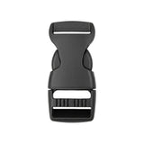 Black Euro-Style Single Adjustable Side Release Webbing Buckle Image 1