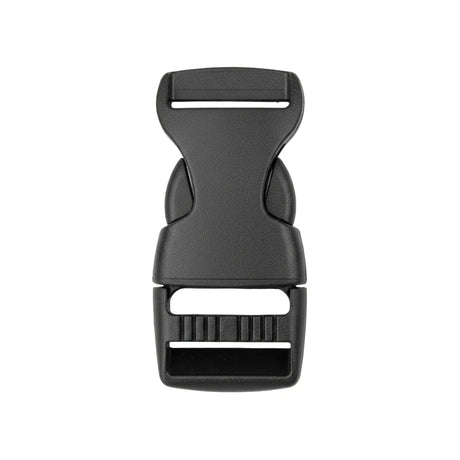 Black Euro-Style Single Adjustable Side Release Webbing Buckle Image 1