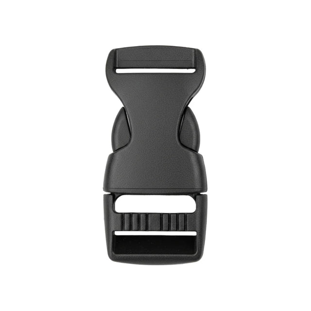 Black Euro-Style Single Adjustable Side Release Webbing Buckle Image 1