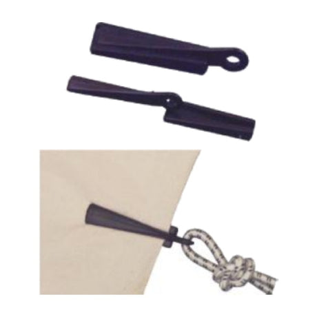 Black Nylon Slide-In Tarp Clip Image 2