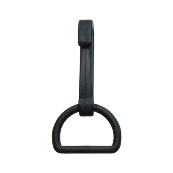 Black Polyacetal D-Ring Snap Hook Image 1