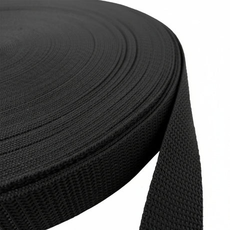 Black Polypropylene Webbing (1.75 mm) Image 1