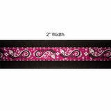 "Burgundy Gecko" Polyester Tubular Jacquard Webbing Image 2