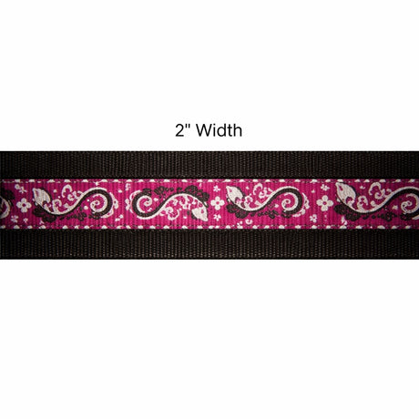 "Burgundy Gecko" Polyester Tubular Jacquard Webbing Image 2
