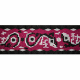 "Burgundy Gecko" Polyester Tubular Jacquard Webbing Image 1