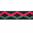 "Burgundy/Pine" Polyester Jacquard Webbing (1.35 mm) Image 1