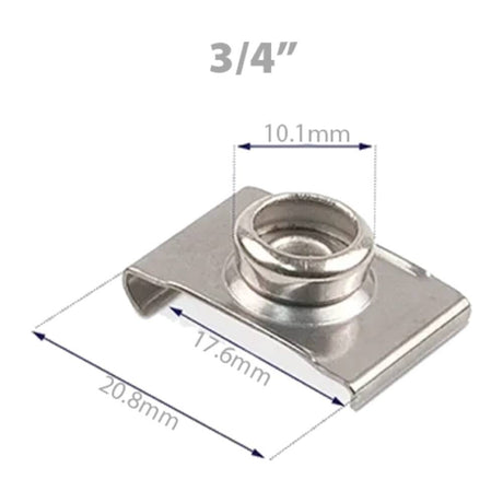 DOT® Line 24 (5/8") Stainless Steel Snap Fastener Windshield Clip Stud Image 3