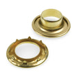G2-8 1-3/32" (#8) Brass Spur (Rolled Rim) Grommet Image 1