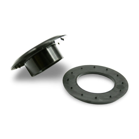 GRWSH250BKPL 3/8" (#2) Black Plastic Grommet Image 1