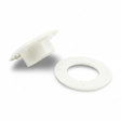 GRWSH250WHPL 3/8" (#2) White Plastic Grommet Image 1