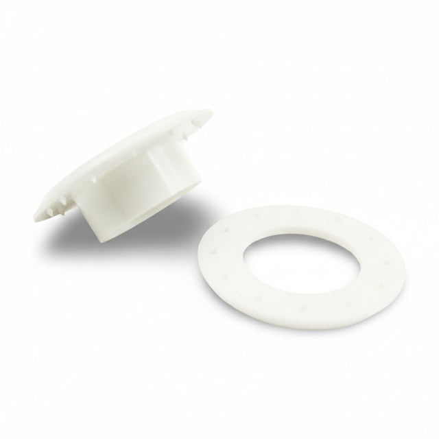 GRWSH250WHPL 3/8" (#2) White Plastic Grommet Image 1