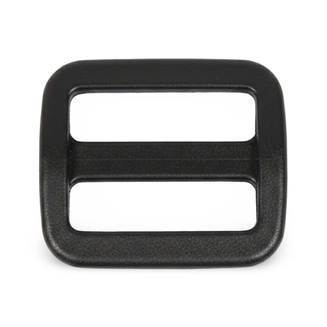 Heavy-Duty Black Acetal Square Wide-Mouth 3-Bar Webbing Slide Image 1