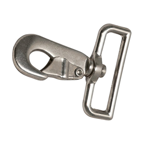 Heavy-Duty Nickel-Plated Steel Swivel Spring Snap Hook Image 1