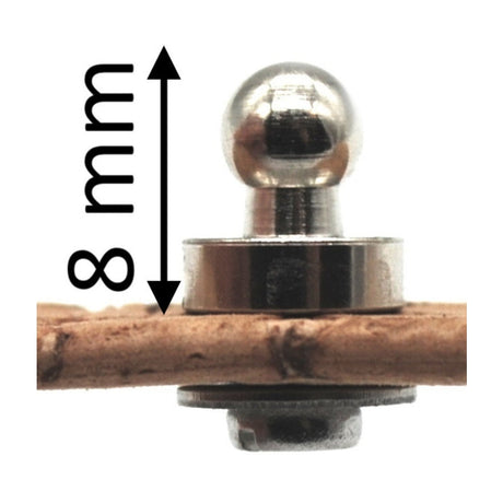 LOXX® "Pull-It-Up" Fastener Antique Brass Ball Stud Image 2