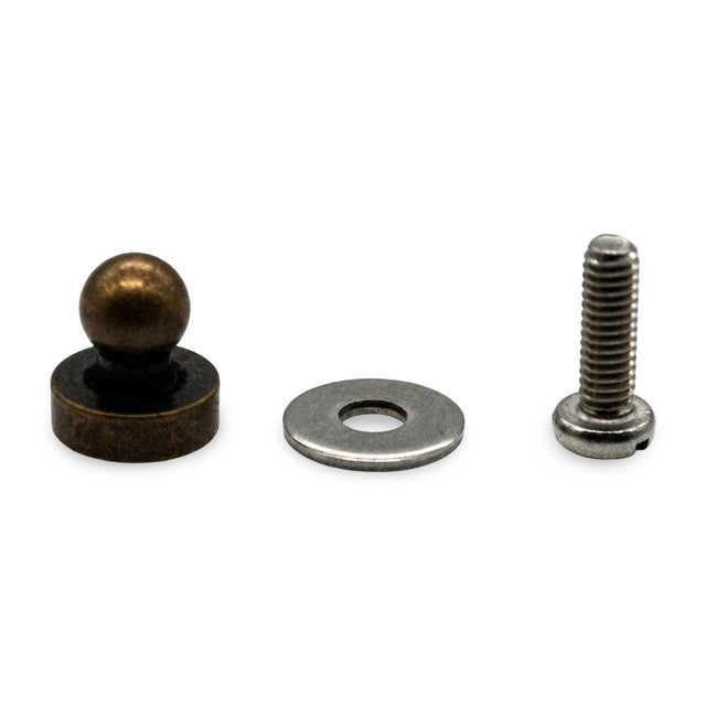 LOXX® "Pull-It-Up" Fastener Antique Brass Ball Stud Image 1