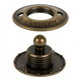 LOXX® "Pull-It-Up" Fastener Antique Brass Canvas Stud Image 2
