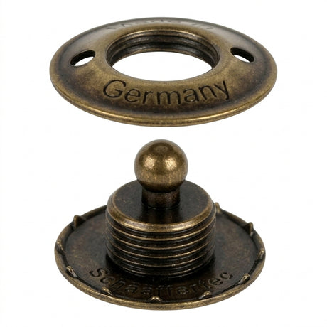 LOXX® "Pull-It-Up" Fastener Antique Brass Canvas Stud Image 2
