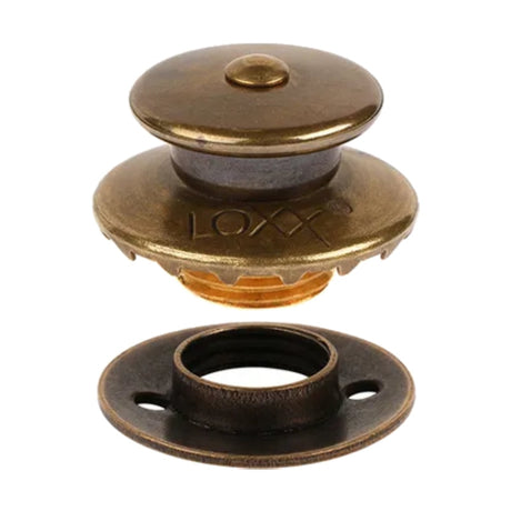 LOXX® "Pull-It-Up" Fastener Antique Brass Large Head Button Image 2