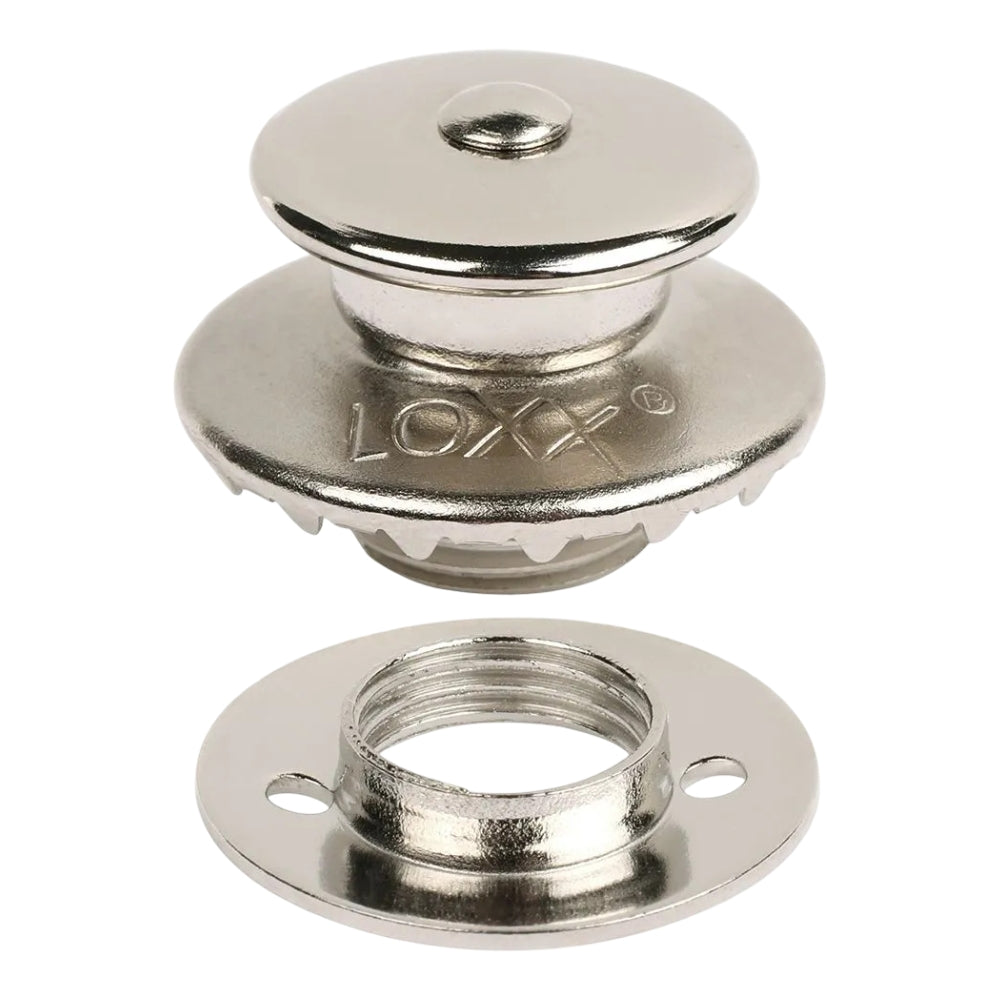 LOXX® "Pull-It-Up" Fastener Chrome-Plated Brass Large Head Button Image 2