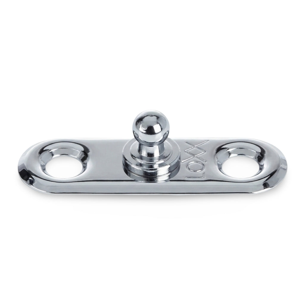 LOXX® "Pull-It-Up" Fastener Chrome-Plated Brass Oval Base Stud Image 3