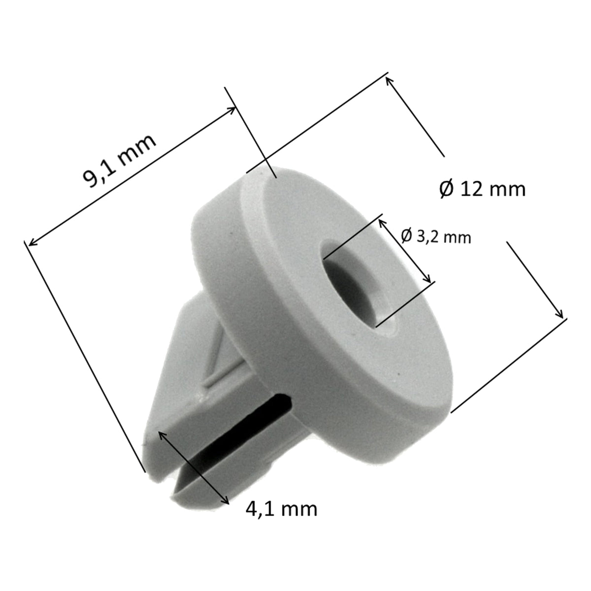 LOXX® "Pull-It-Up" Fastener Gray Plastic Track Slider Image 3