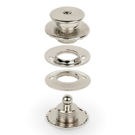 LOXX® "Pull-It-Up" Fastener Nickel-Plated Brass Canvas-to-Canvas Set Image 1