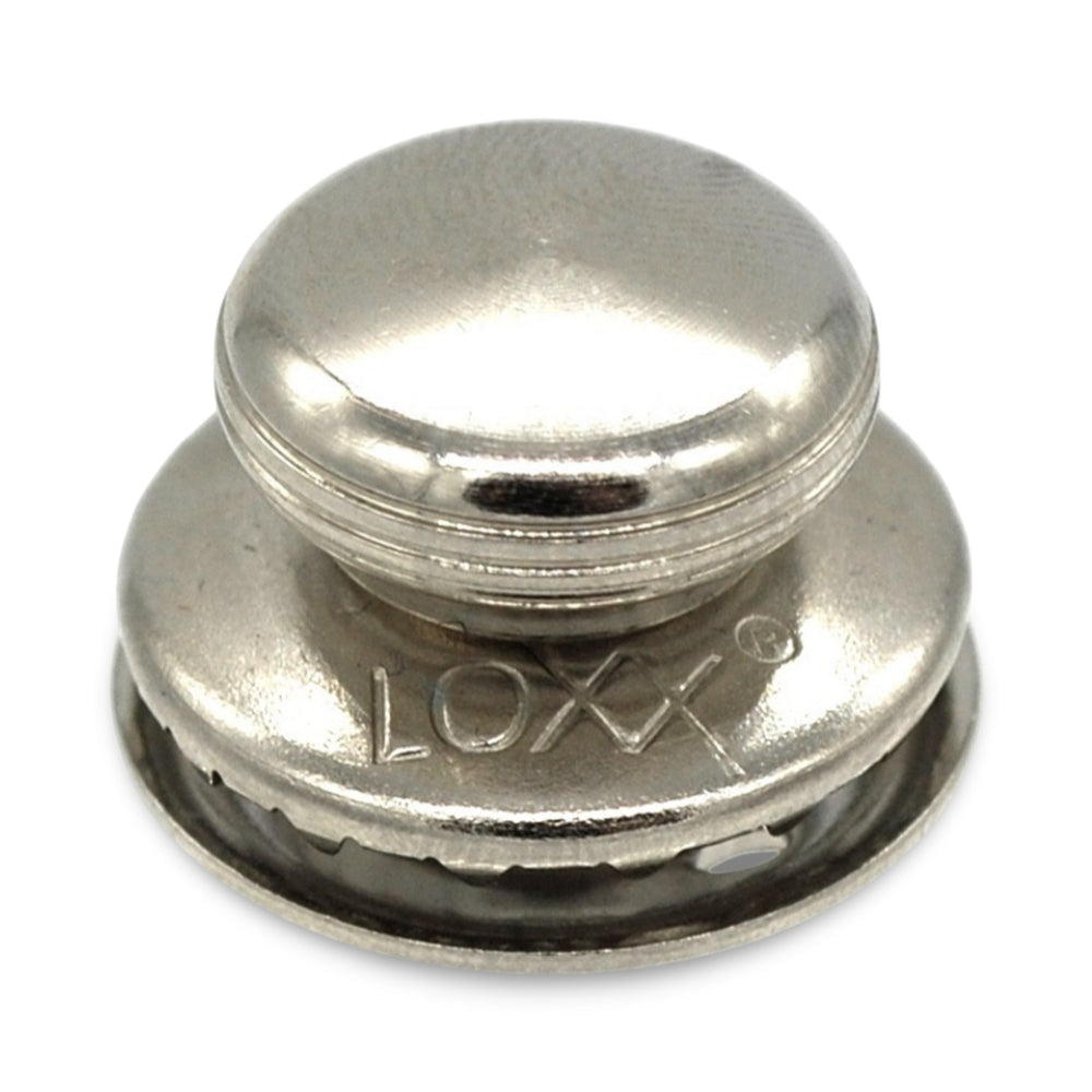 LOXX® "Pull-It-Up" Fastener Nickel-Plated Brass Smooth Large Head Button Image 1