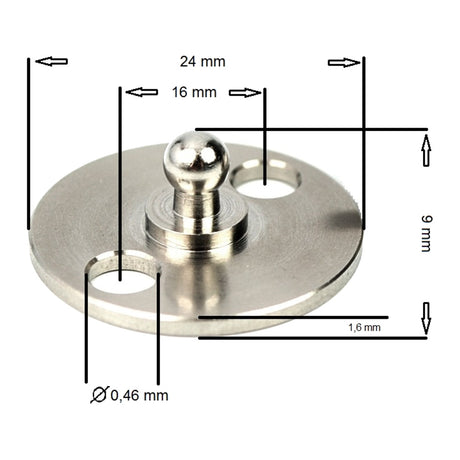 LOXX® "Pull-It-Up" Fastener Stainless Steel Round Base Stud Image 2