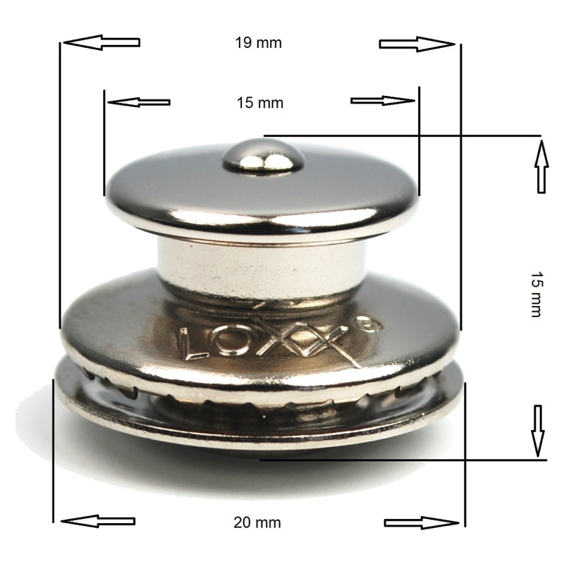 LOXX® "Pull-It-Up" Fastener Victorian-Style Large Head Button Image 3