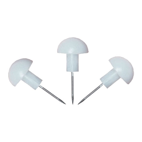 No. 183-W White Plastic Head Upholstery Push Pin Image 1