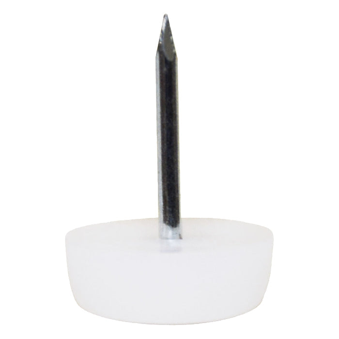 No. 679WH-SM 5/8" White Plastic Furniture Leg Glide Image 1