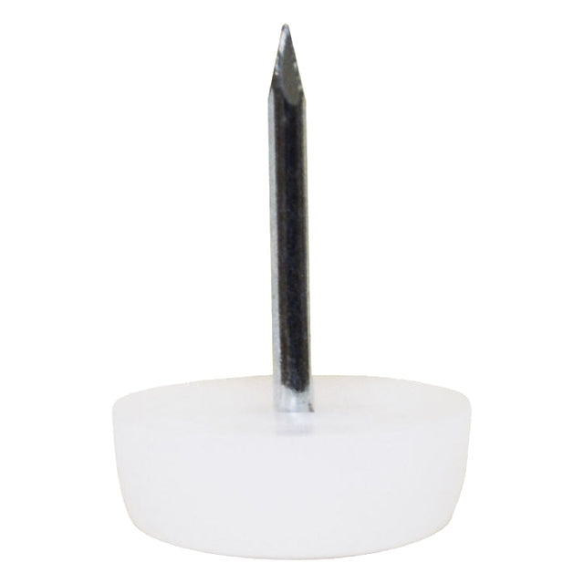 No. 679WH-SM 5/8" White Plastic Furniture Leg Glide Image 1