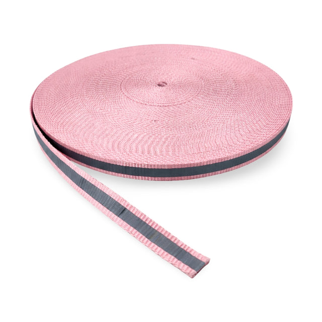 Pink Nylon Reflective Webbing (1.75 mm) Image 1