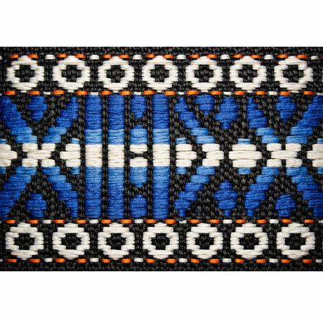 "Royal Blue Track" Polyester Jacquard Webbing (1.75 mm) Image 1