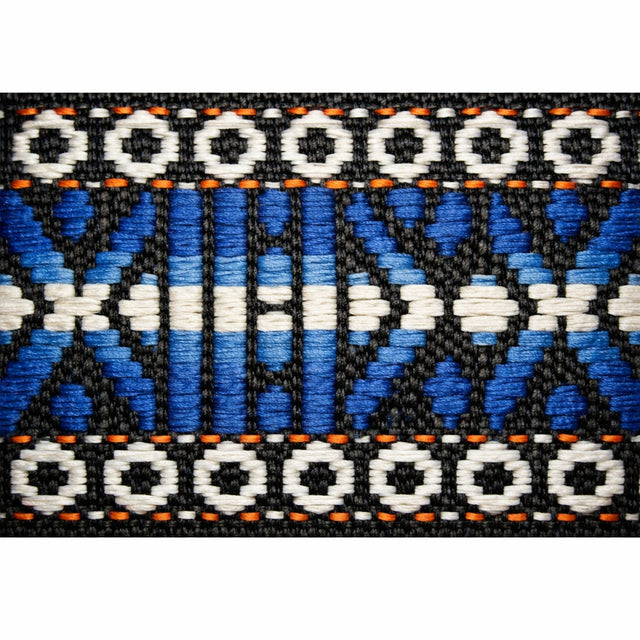 "Royal Blue Track" Polyester Jacquard Webbing (1.75 mm) Image 1