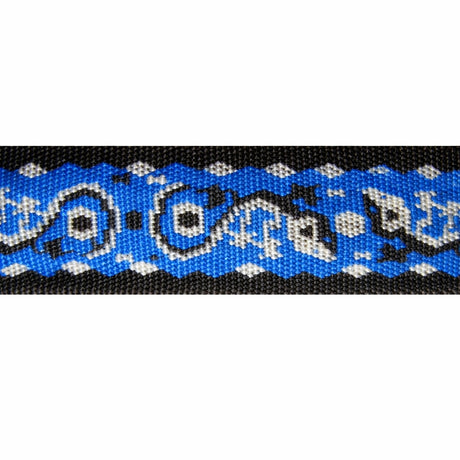 "Royal Gecko" Polyester Tubular Jacquard Webbing Image 1