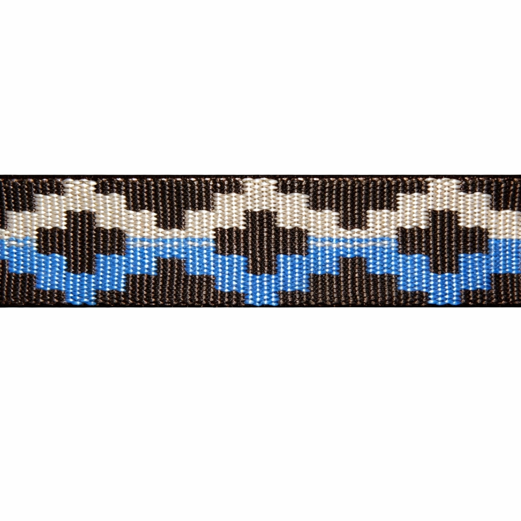 "Royal/Silver" Polyester Jacquard Webbing (1.35 mm) Image 1