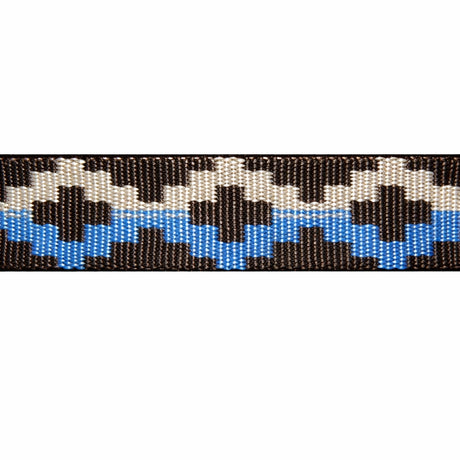 "Royal/Silver" Polyester Jacquard Webbing (1.75 mm) Image 1