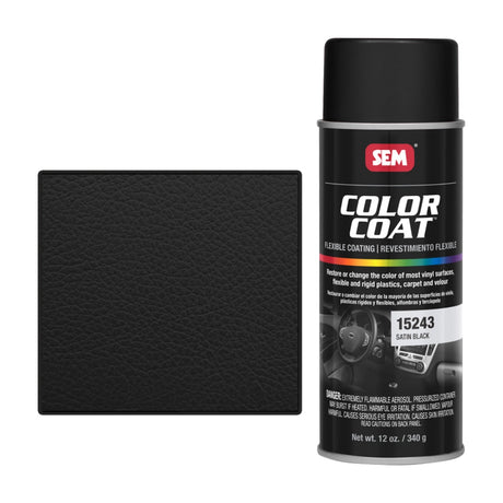 SEM® Color Coat™ Satin Black Vinyl Paint (15243) [12 oz] Image 1