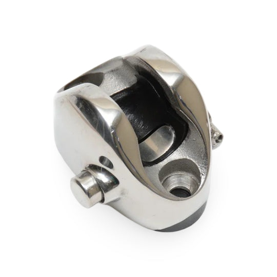Stainless Steel Swivel Ball Deck Mount with Pull Pin Image 1
