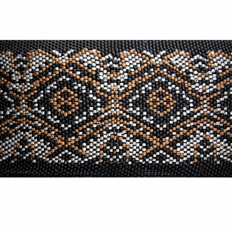 "Tan Tapestry" Polyester Tubular Jacquard Webbing Image 1