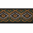 "Teal Tapestry" Polyester Tubular Jacquard Webbing Image 1