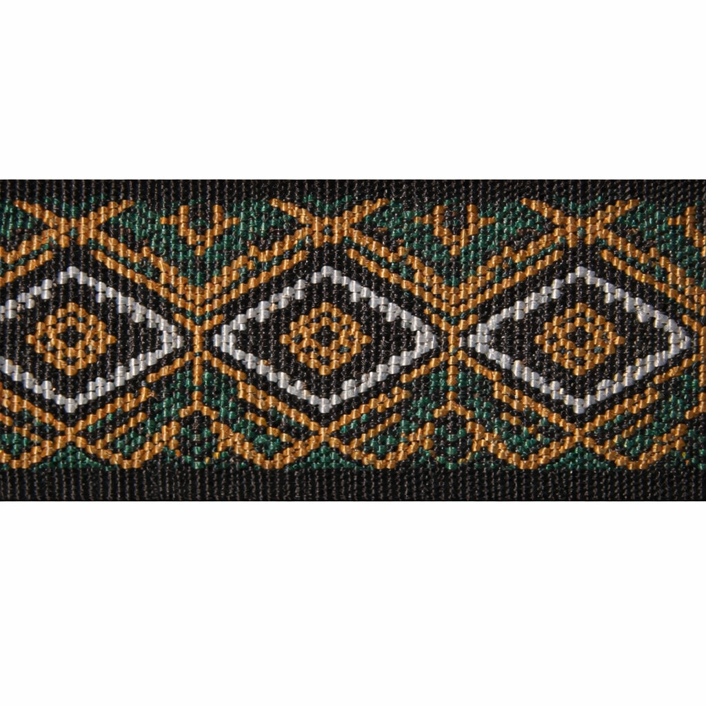 "Teal Tapestry" Polyester Tubular Jacquard Webbing Image 1