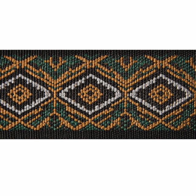 "Teal Tapestry" Polyester Tubular Jacquard Webbing Image 1