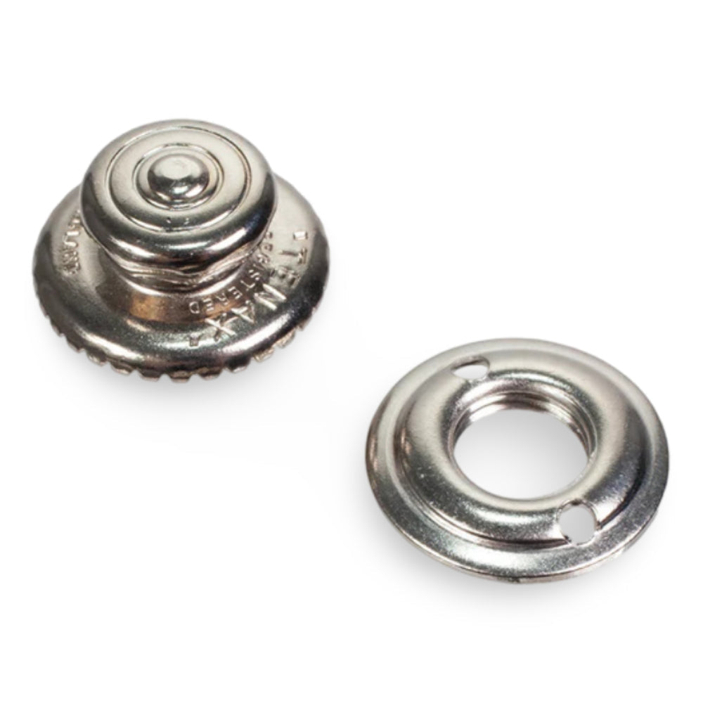 TENAX® Self-Locking Fastener Nickel-Plated Brass Button Image 3