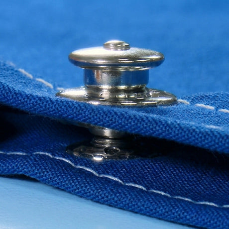 TENAX® Self-Locking Fastener Nickel-Plated Brass Button Image 2