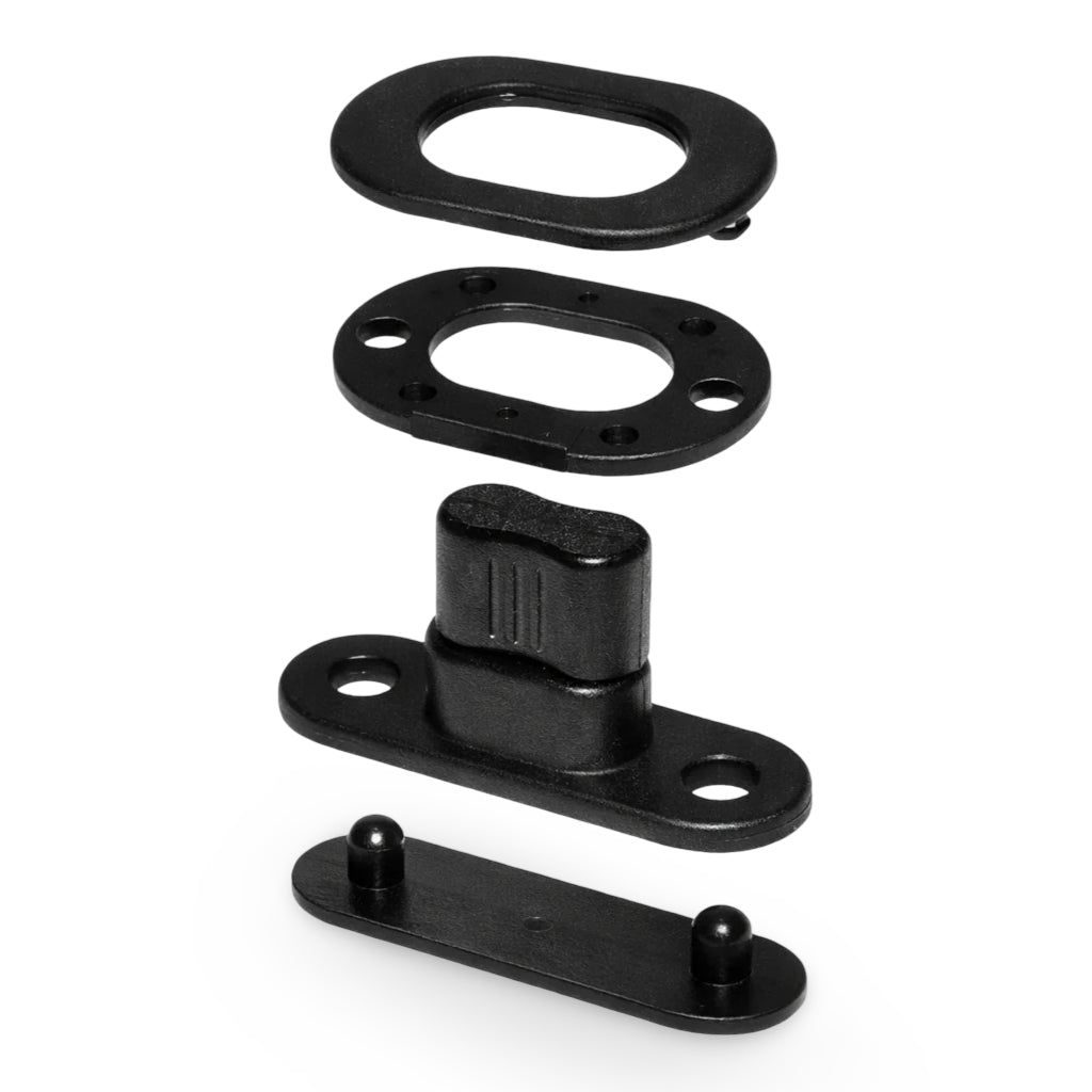 TF 218 Black Nylon Oval Twist-Lock Fastener Set Image 1