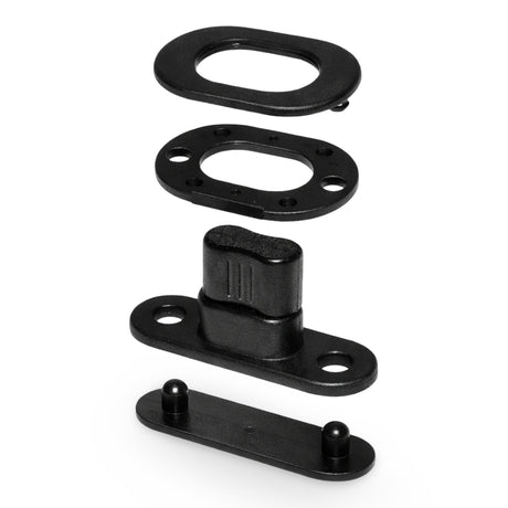 TF 218 Black Nylon Oval Twist-Lock Fastener Set Image 1